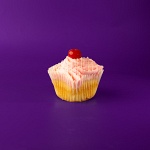 White Chocolate Cherry Cupcake